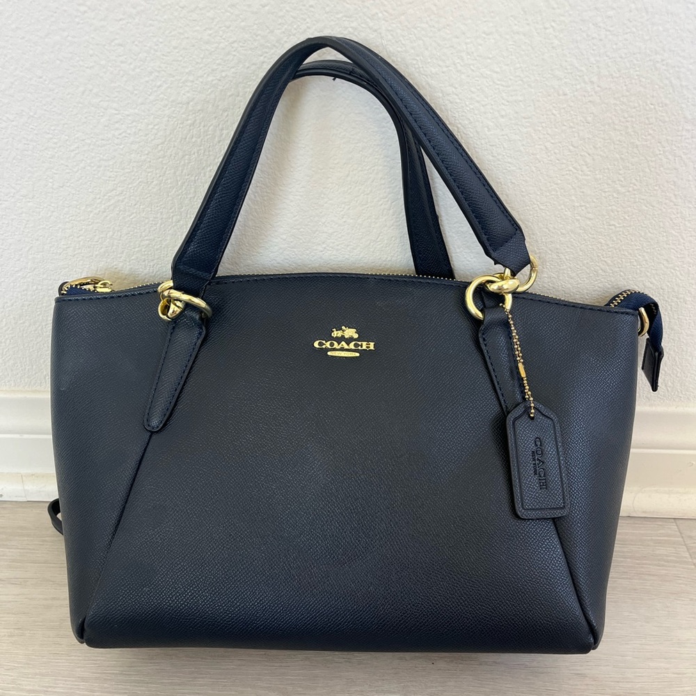 Coach Kelsey Satchel Crossbody Purse Dark Blue